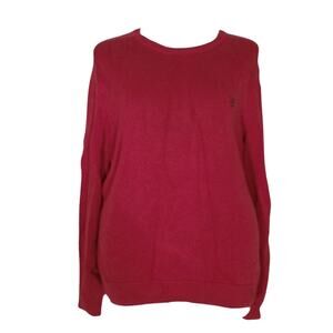 Vintage 90s chaps red knit sweater with embroidered emblem size XL